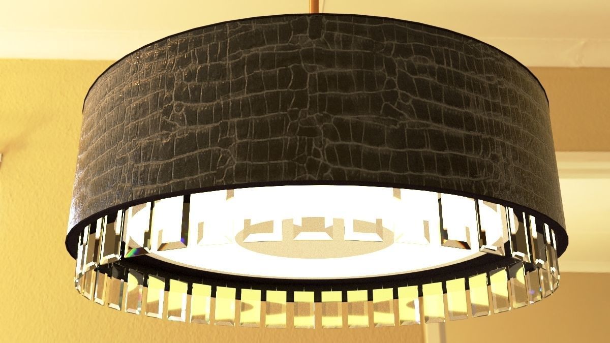 Pendent lamp rounded 3D model_1