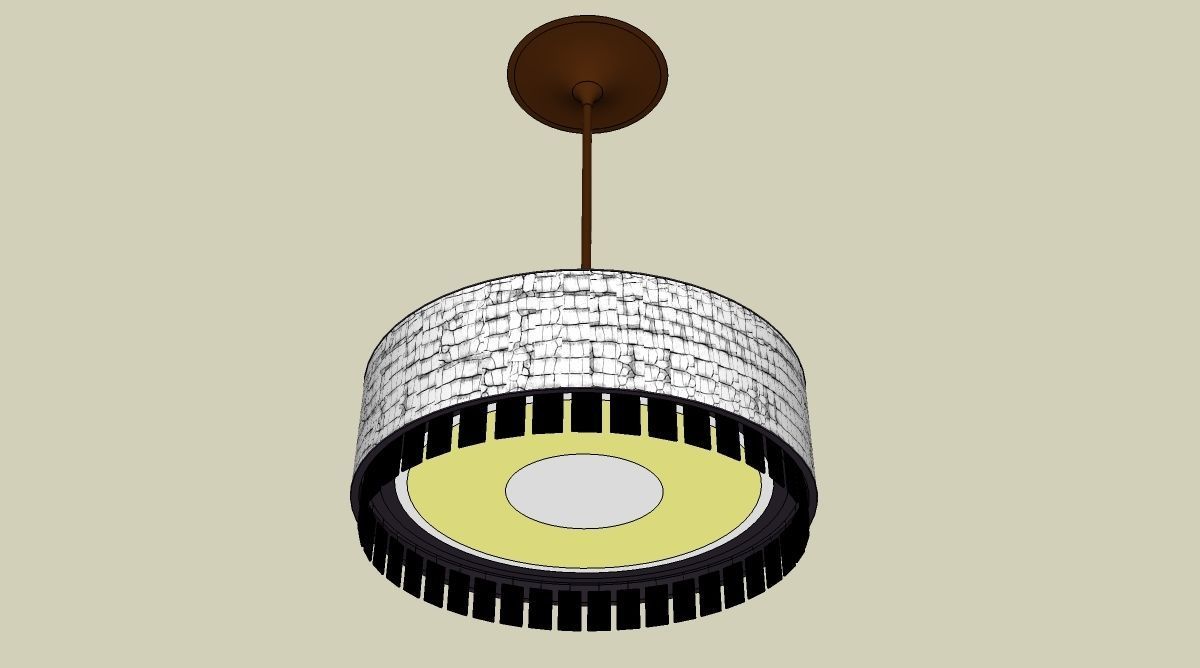 Pendent lamp rounded 3D model_3