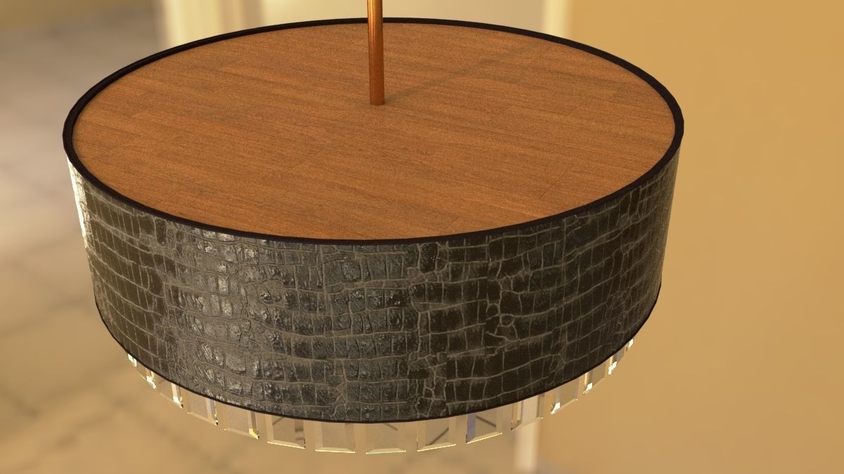 Pendent lamp rounded 3D model_2