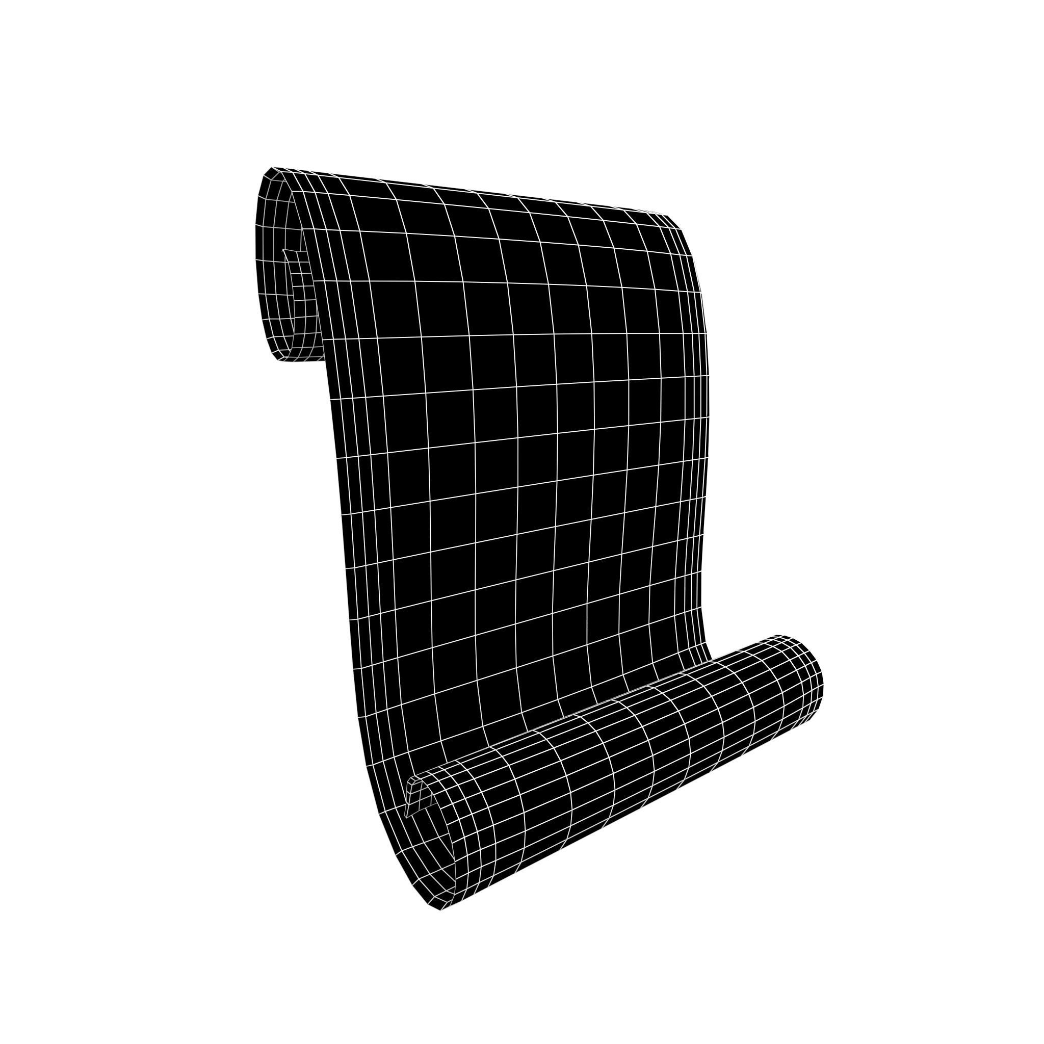 Scroll v1 003 Low-poly 3D model_4