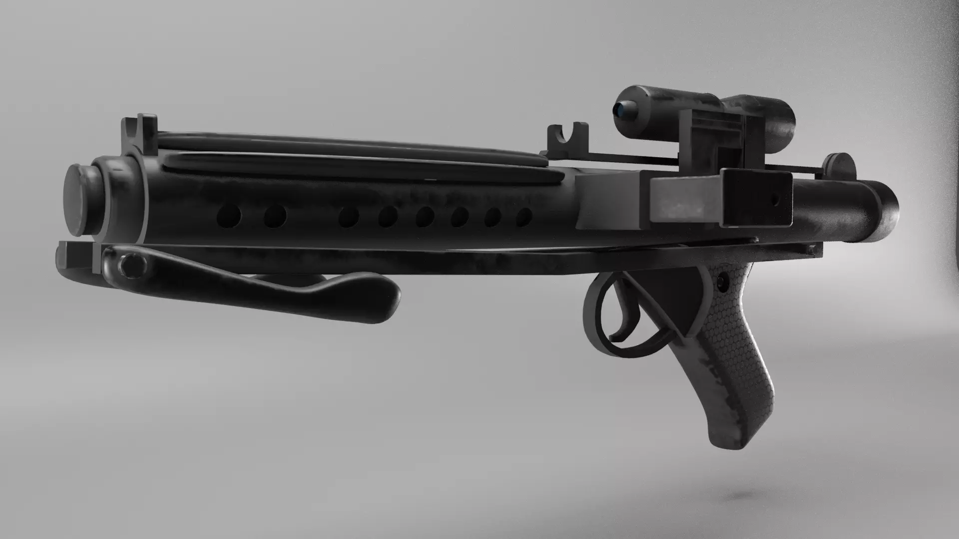 E-11 Blaster Rifle Free low-poly 3D model_0