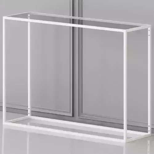 White Coast Mirrored Console Table