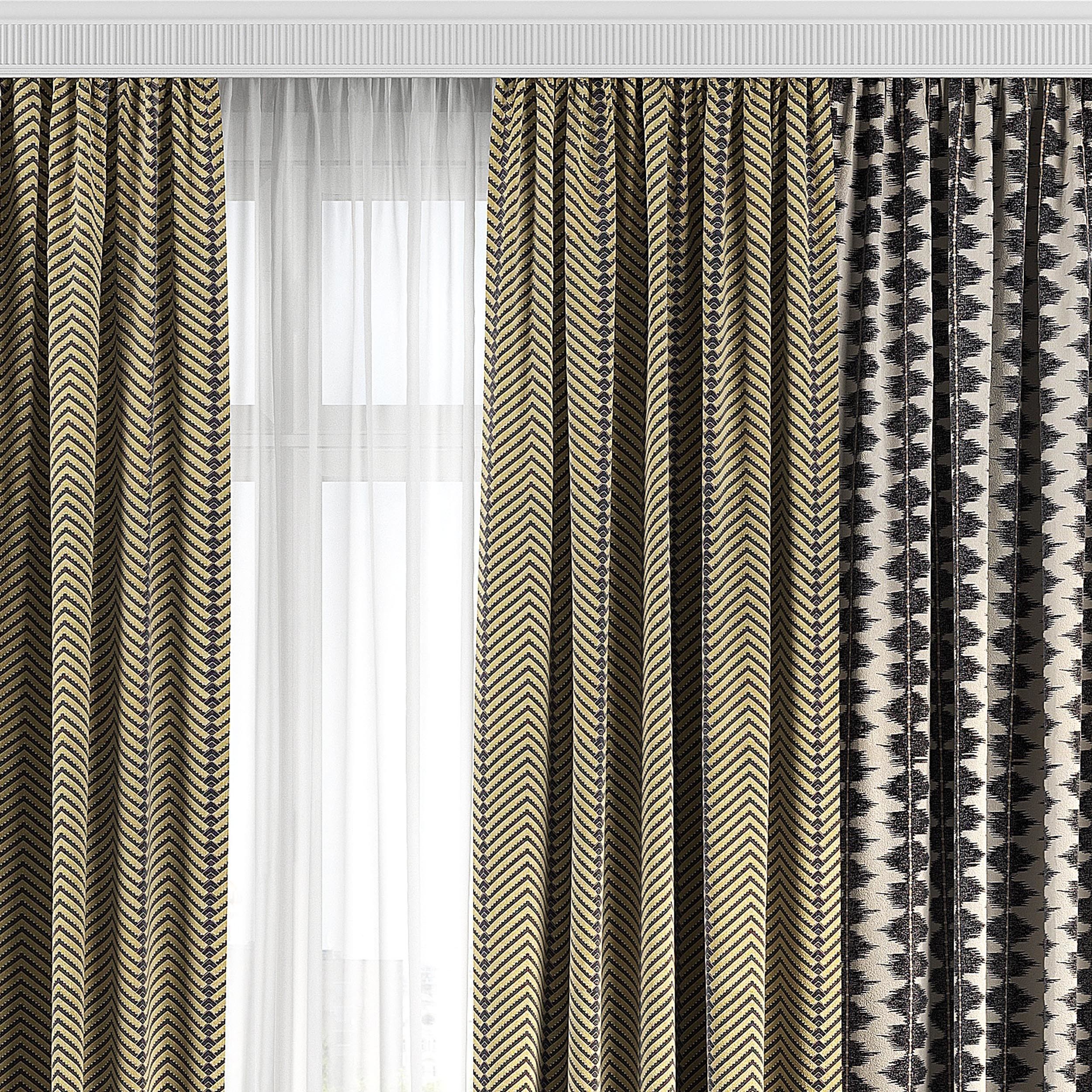 Curtain Set 112 3D model_2