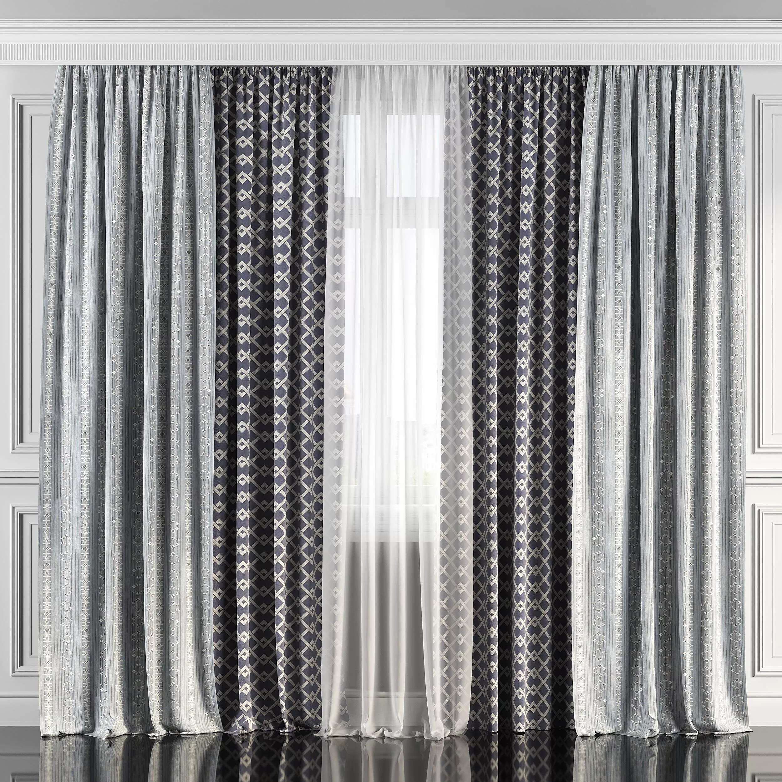 Curtain Set 115 3D model