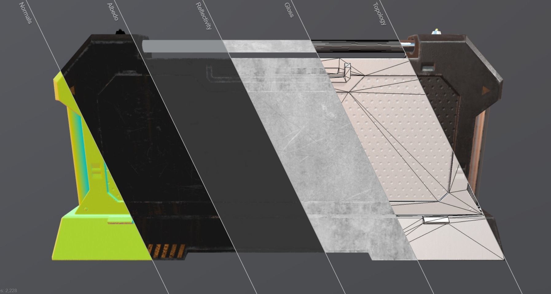 Sci-fi Barrier Low-poly 3D model_20