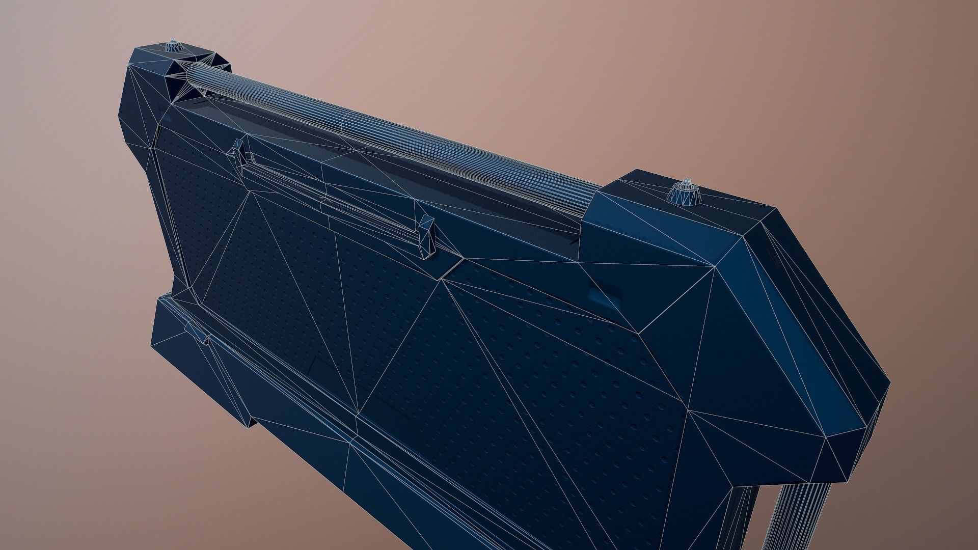 Sci-fi Barrier Low-poly 3D model_15