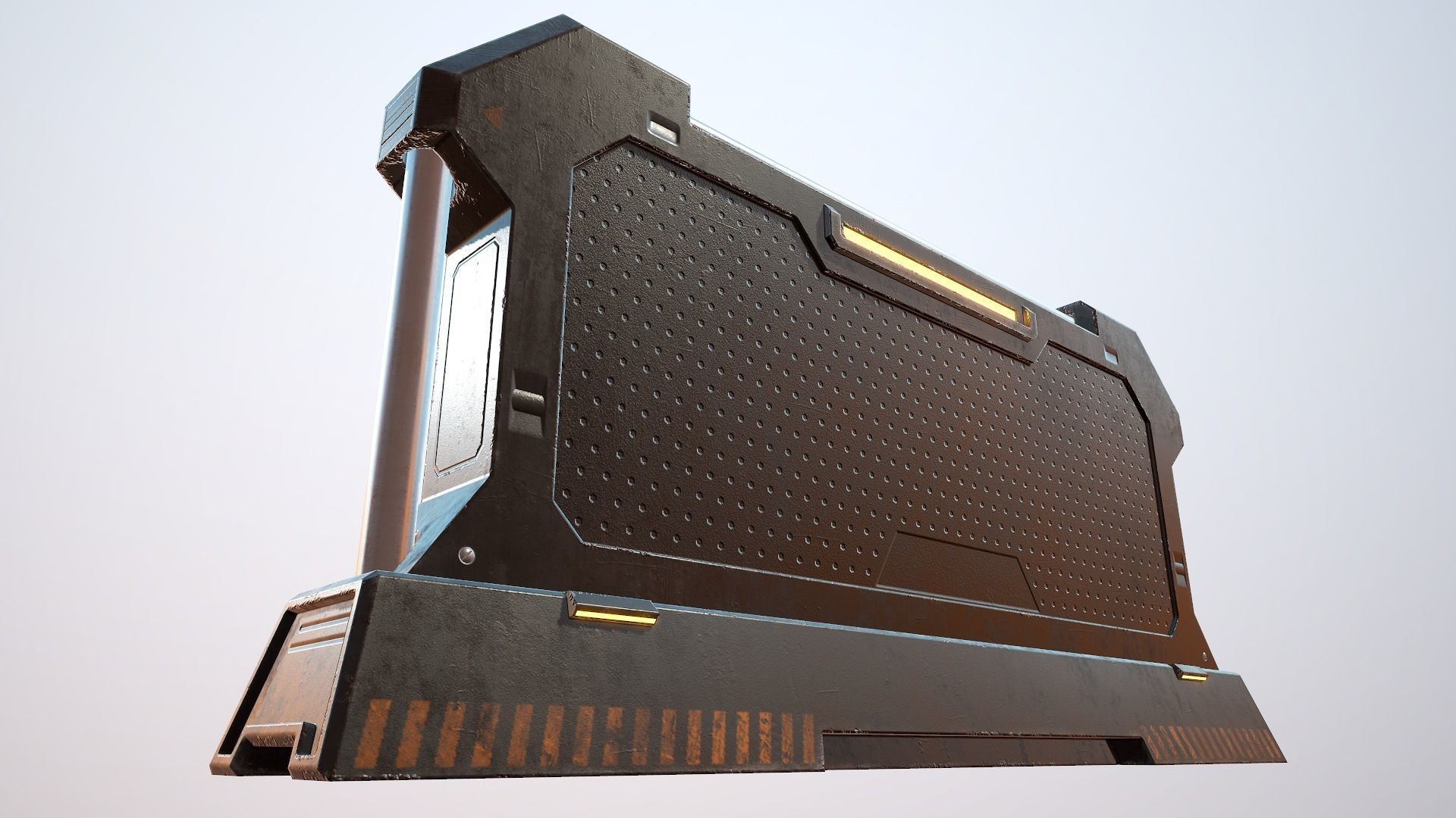 Sci-fi Barrier Low-poly 3D model_2