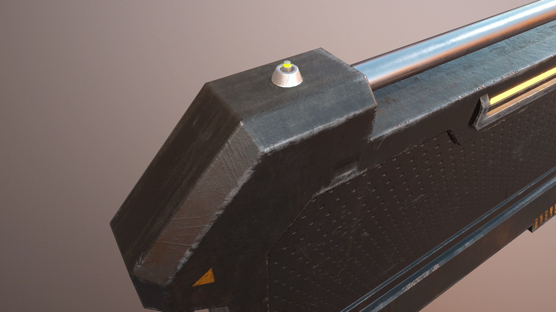 Sci-fi Barrier Low-poly 3D model_9