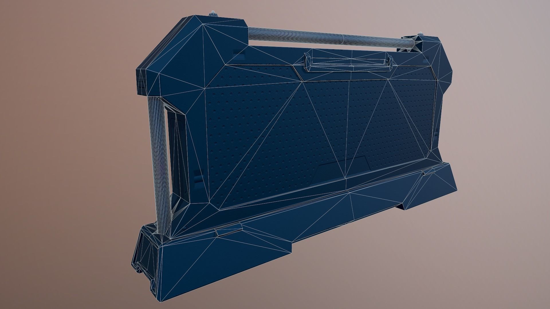 Sci-fi Barrier Low-poly 3D model_16