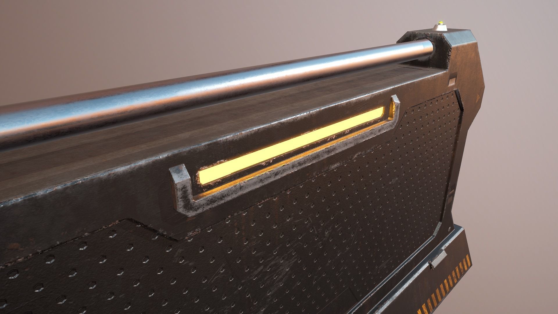 Sci-fi Barrier Low-poly 3D model_11