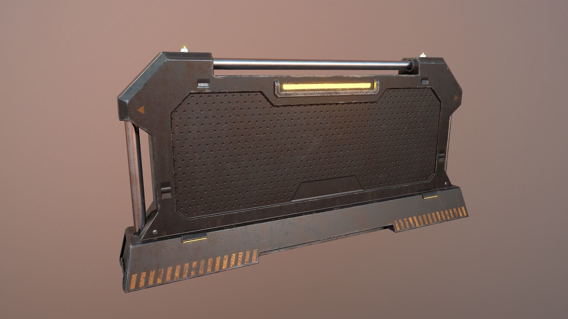 Sci-fi Barrier Low-poly 3D model_3