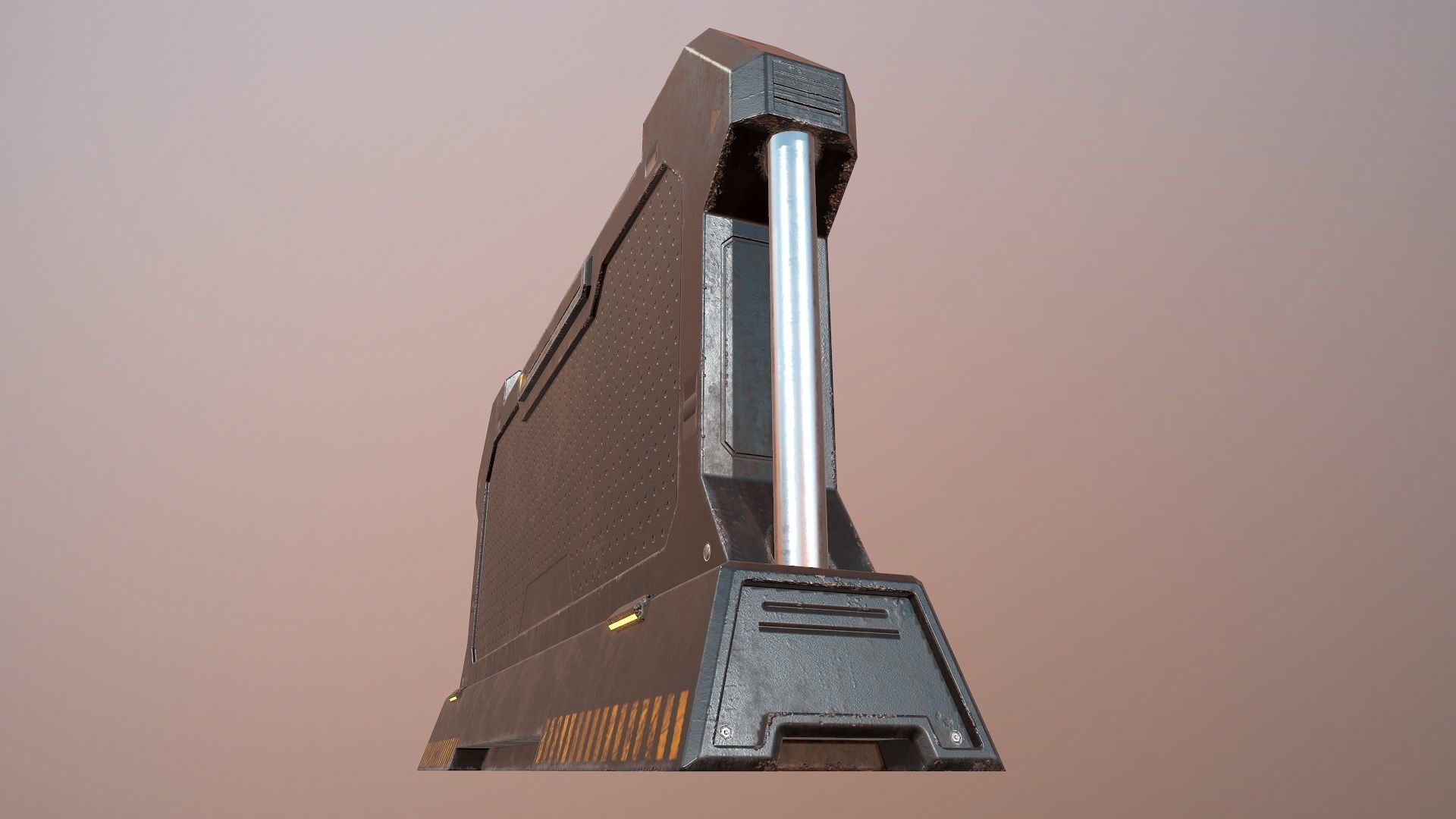 Sci-fi Barrier Low-poly 3D model_12