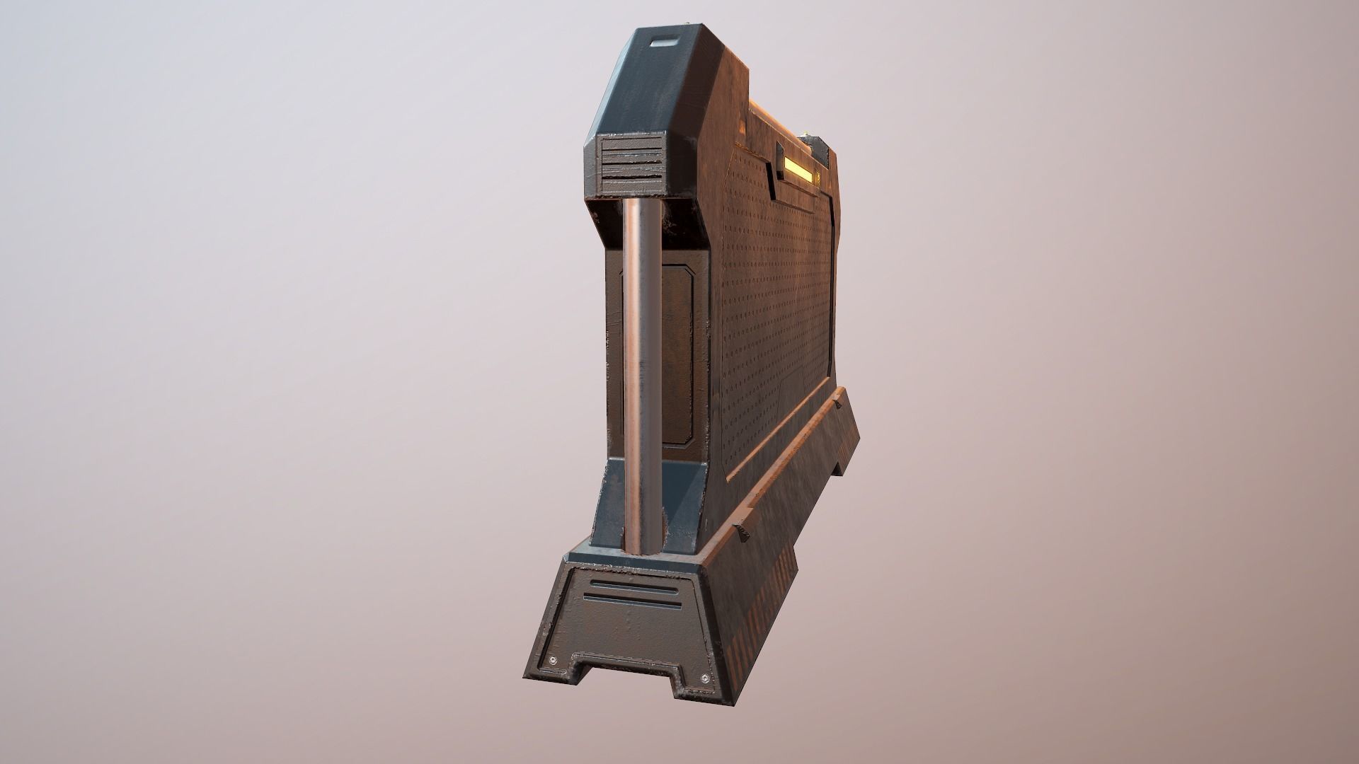 Sci-fi Barrier Low-poly 3D model_6