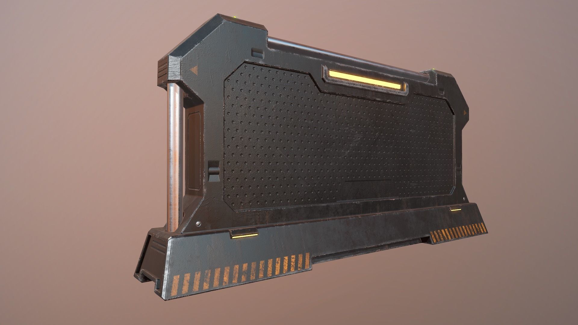 Sci-fi Barrier Low-poly 3D model_5