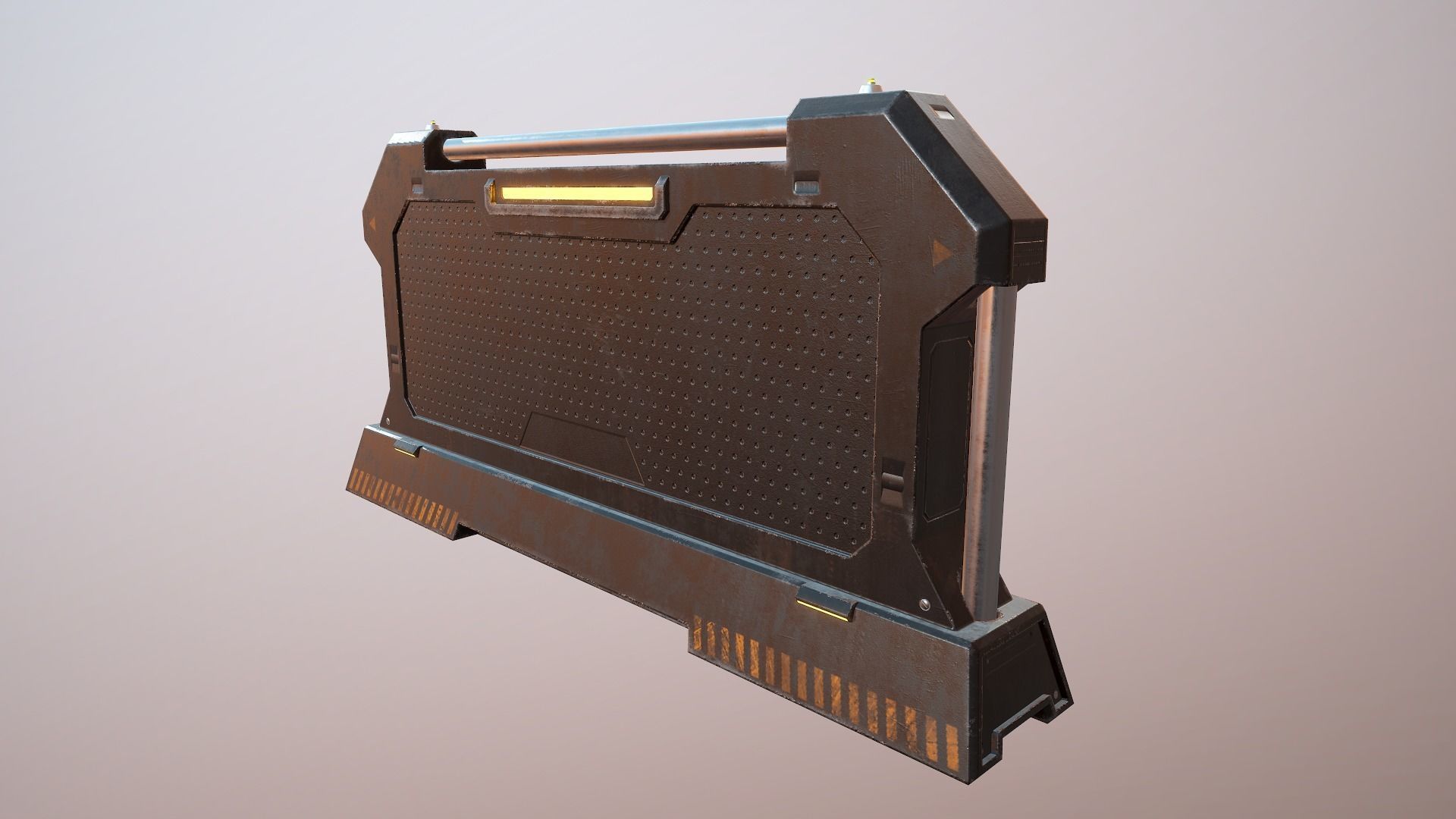 Sci-fi Barrier Low-poly 3D model_7