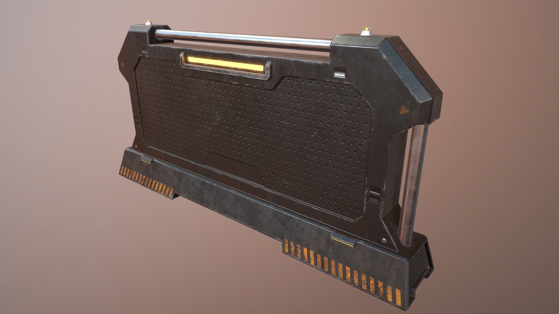 Sci-fi Barrier Low-poly 3D model_4
