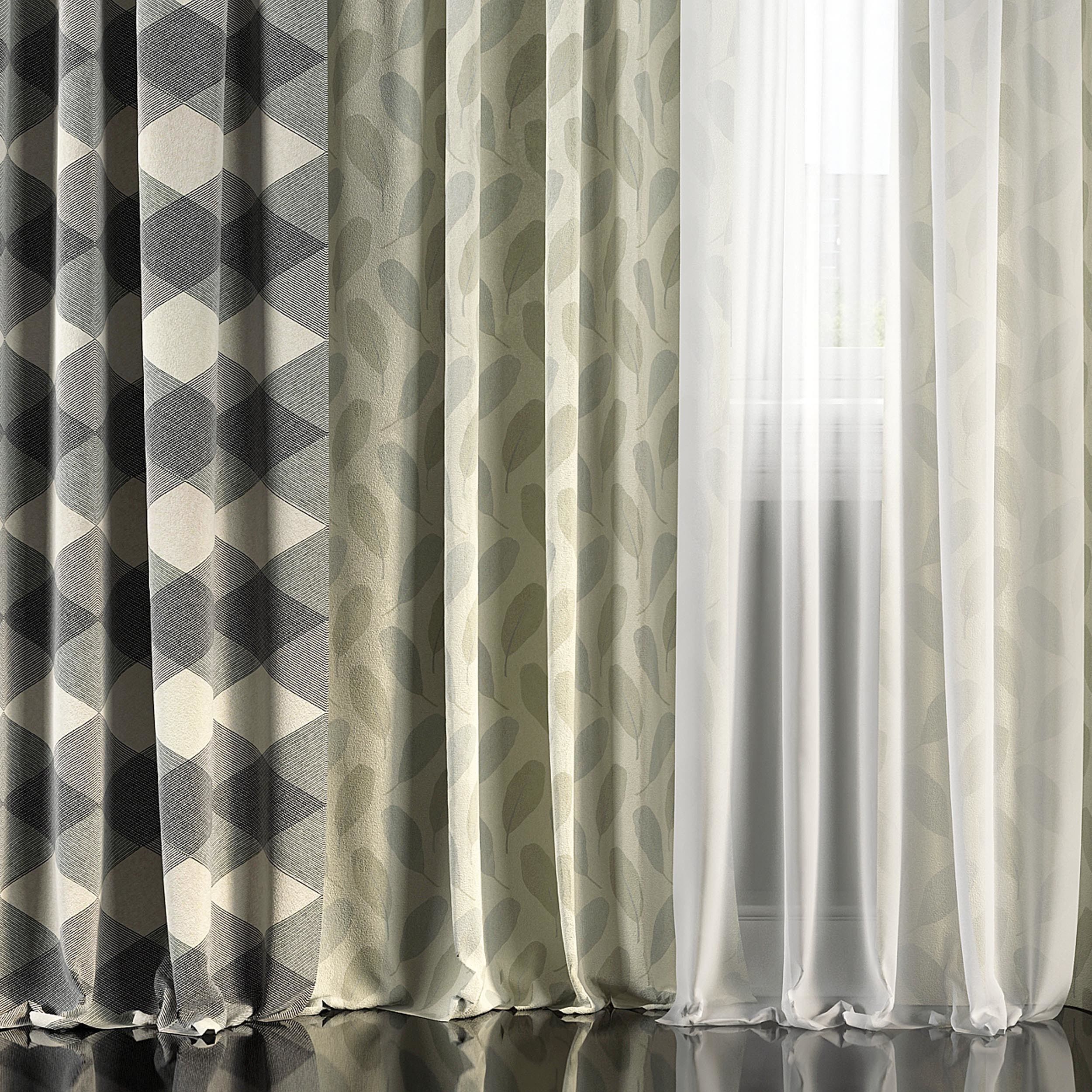 Curtain Set 119 3D model_3