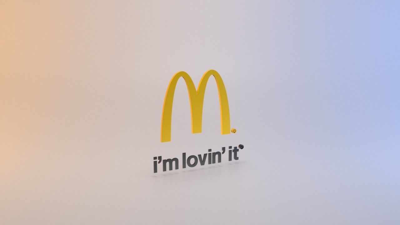 McDonalds logo Low-poly 3D model_12