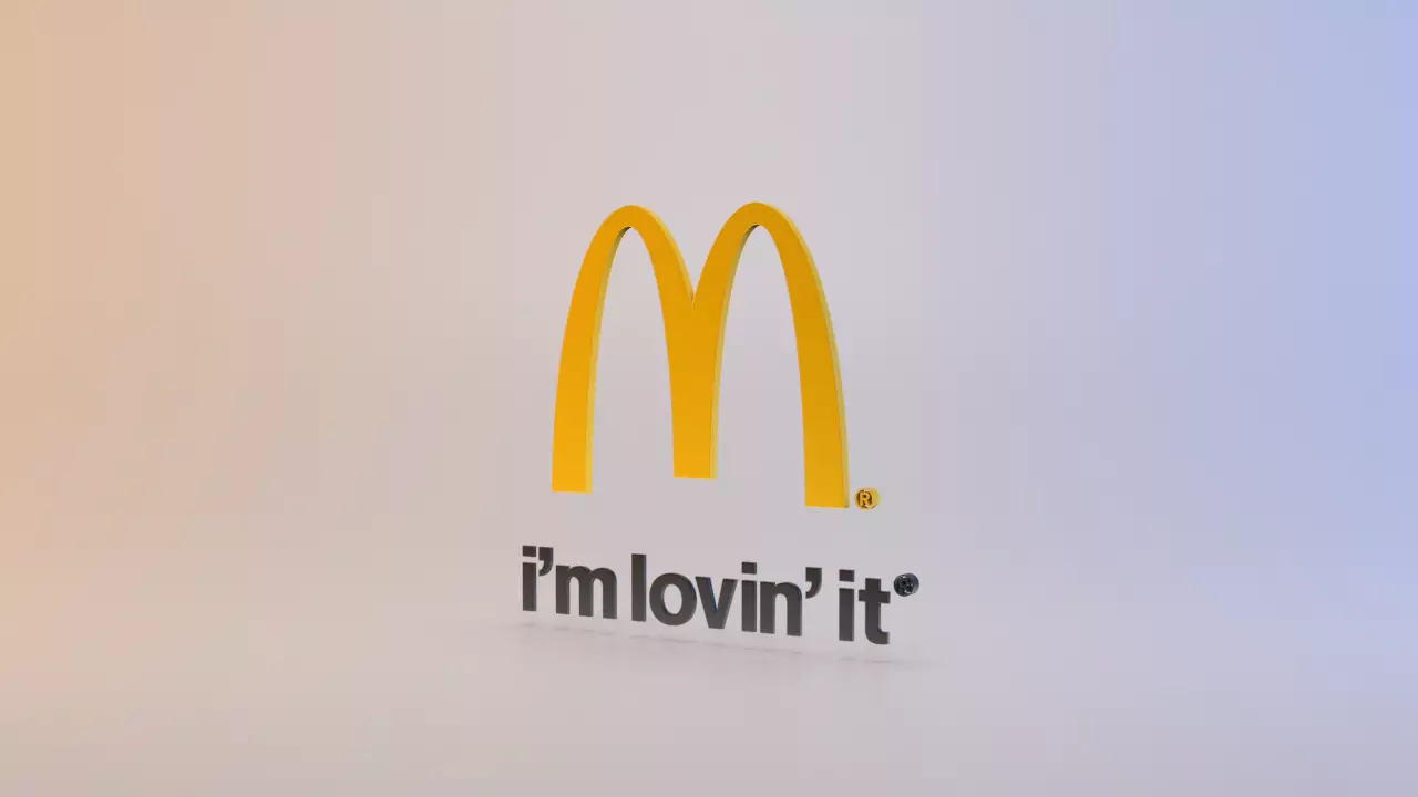 McDonalds logo Low-poly 3D model_0