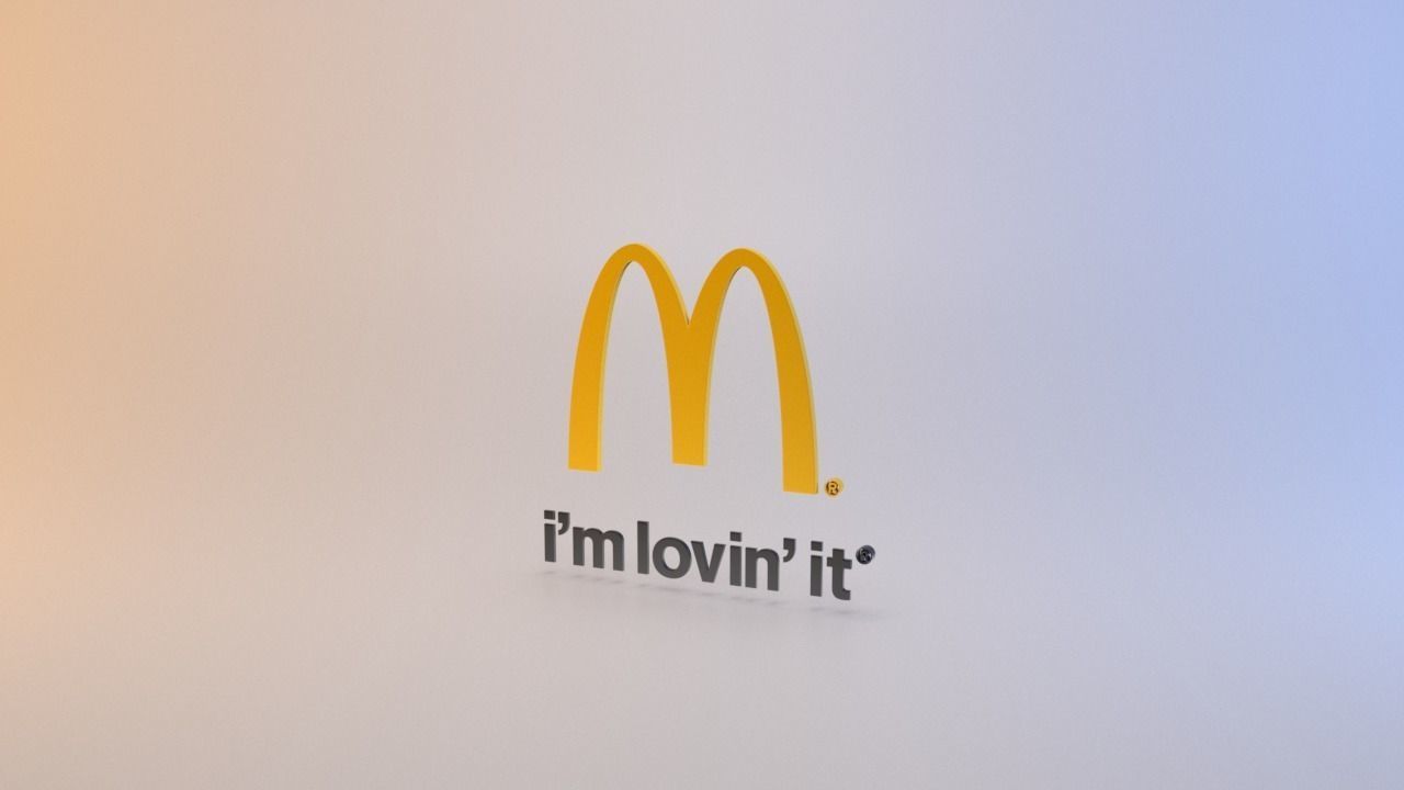 McDonalds logo Low-poly 3D model_5