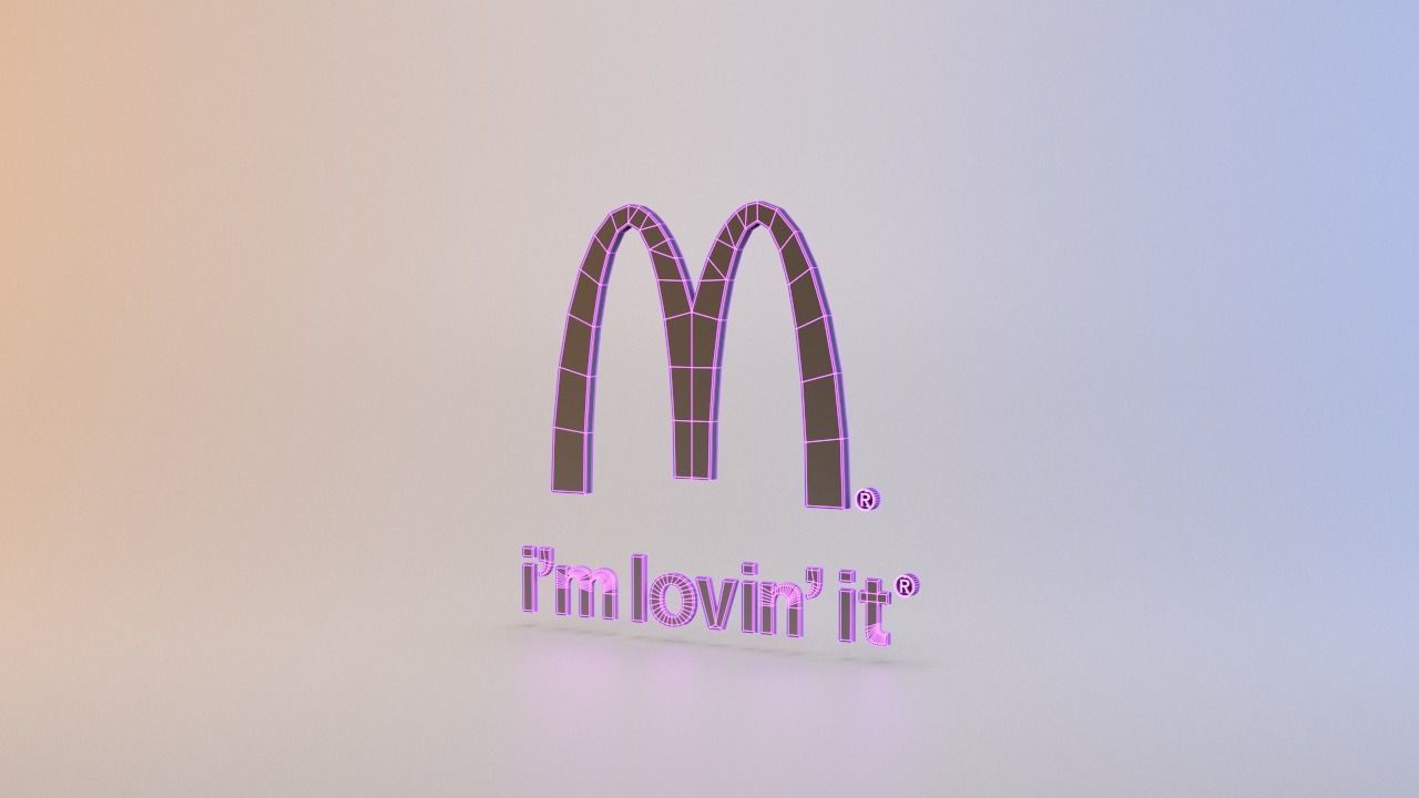 McDonalds logo Low-poly 3D model_1