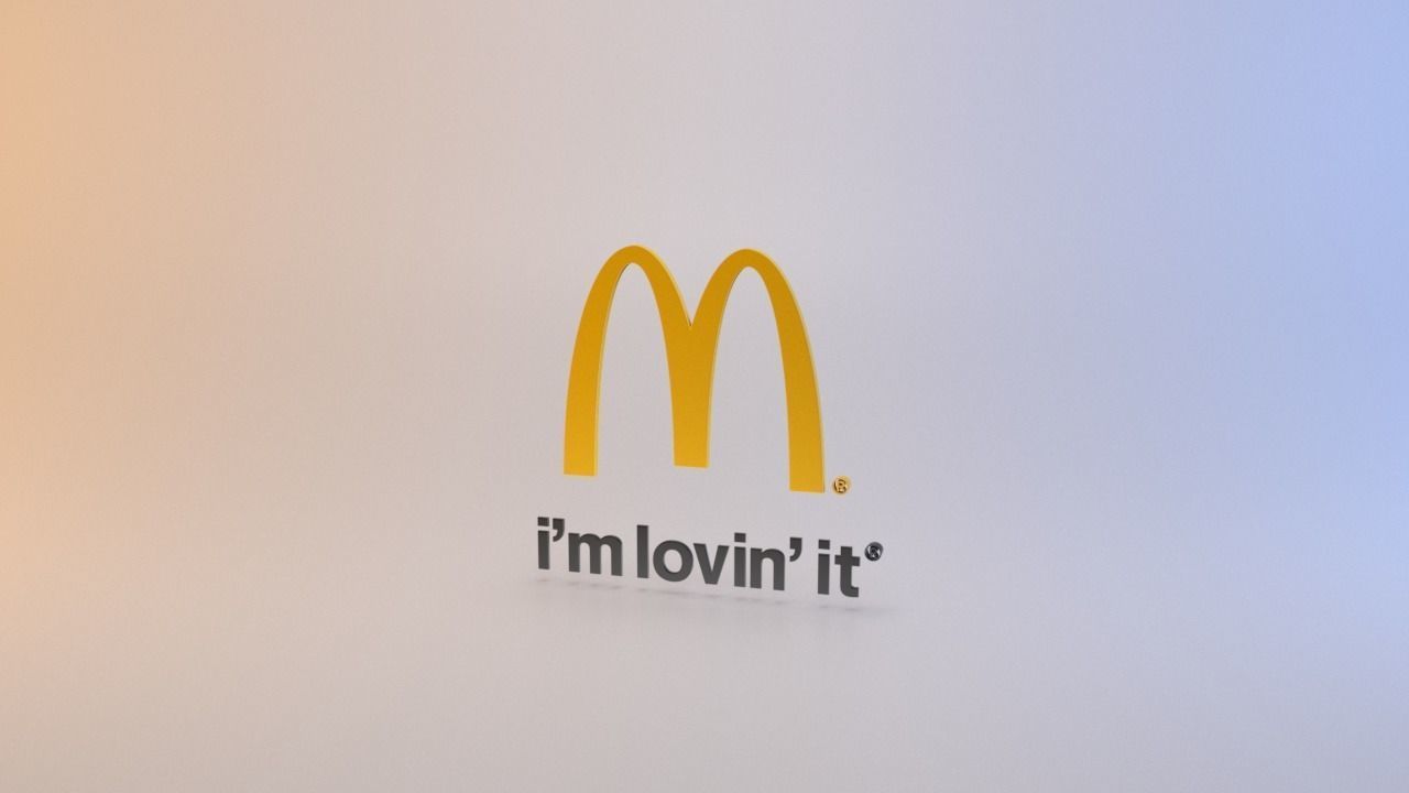 McDonalds logo Low-poly 3D model_6