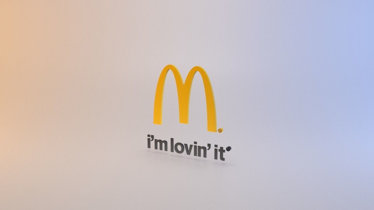 McDonalds logo Low-poly 3D model_3