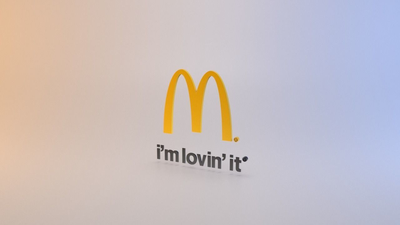 McDonalds logo Low-poly 3D model_4