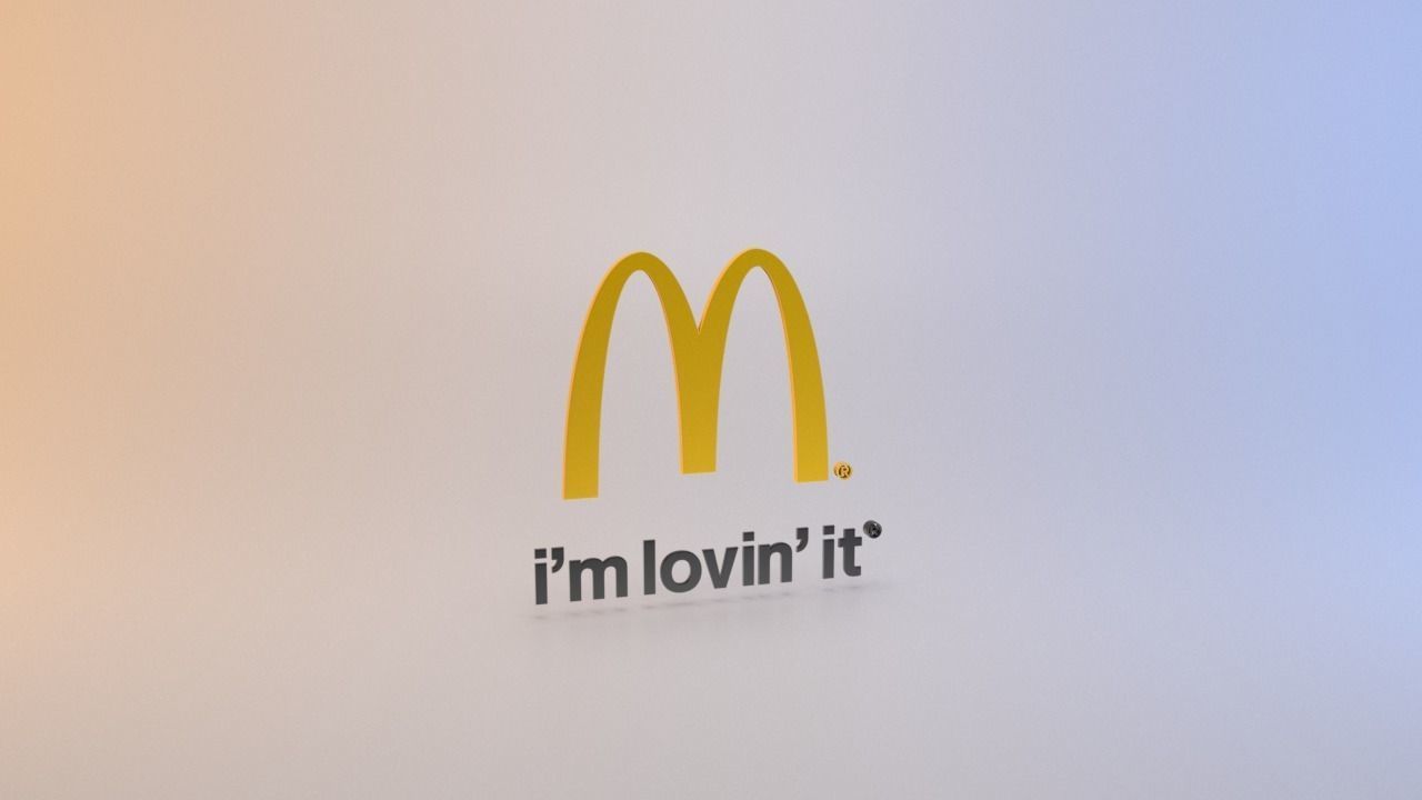 McDonalds logo Low-poly 3D model_10