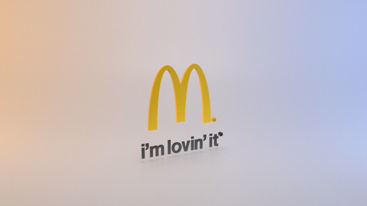 McDonalds logo Low-poly 3D model_13