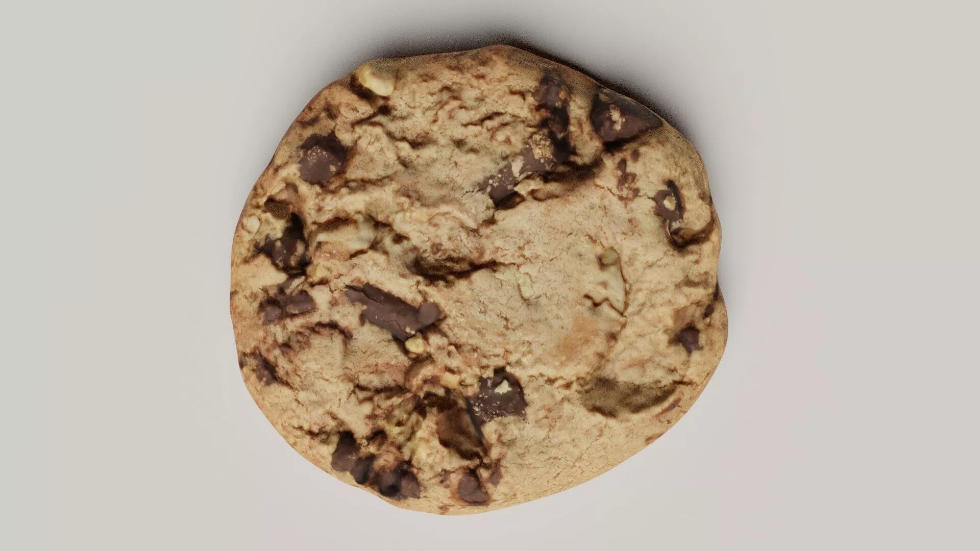 Chocolate Chip Cookie photoscanned Free 3D model