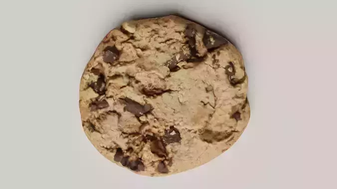 Chocolate Chip Cookie photoscanned Free 3D model