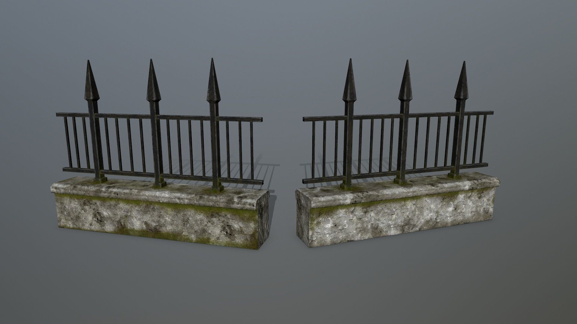 tombstone set two tombstones Low-poly 3D model_20