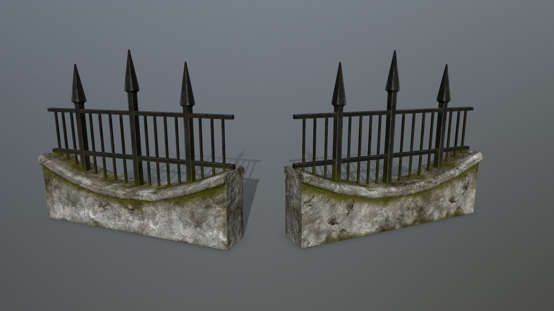 tombstone set two tombstones Low-poly 3D model_21