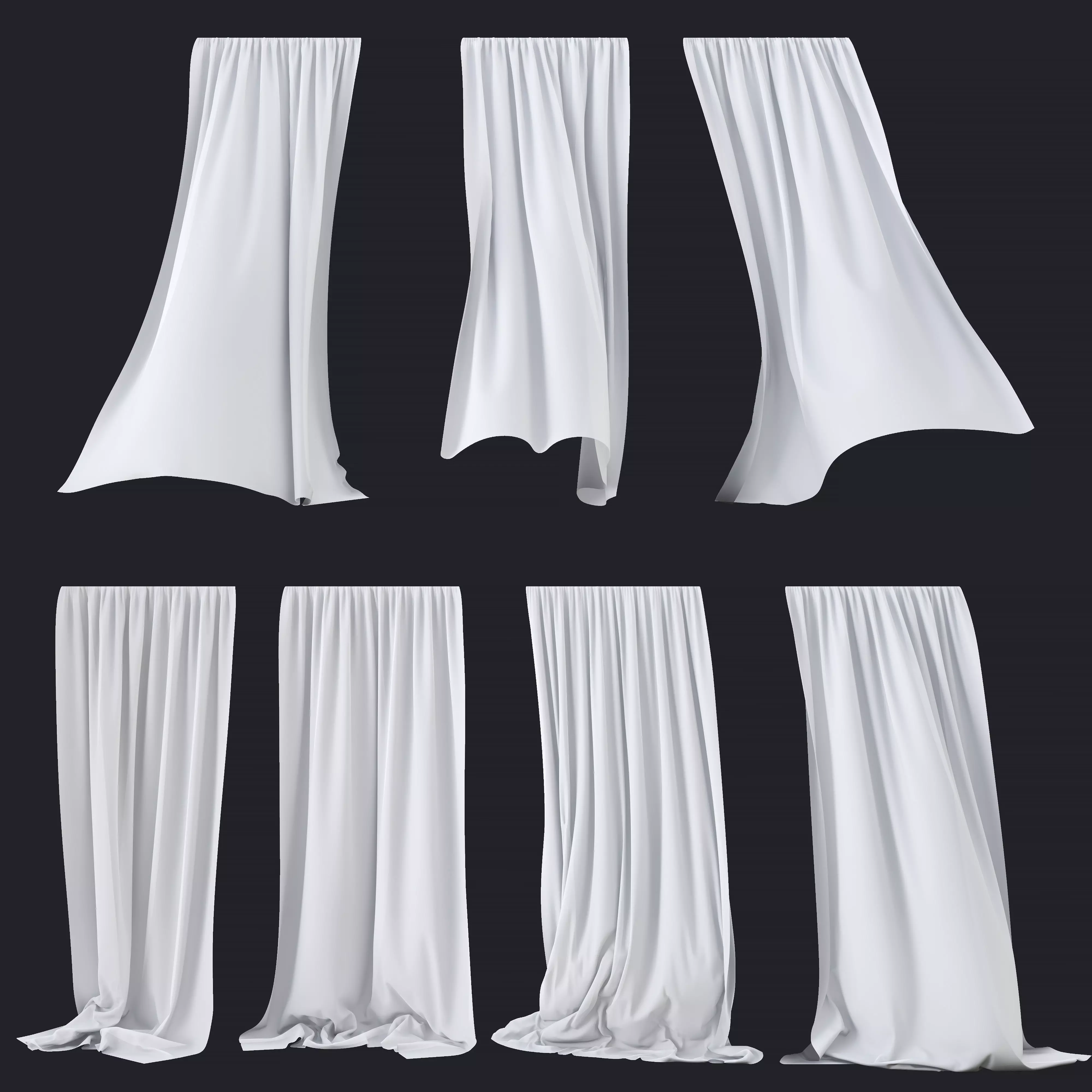 Curtain wild 1 3D model