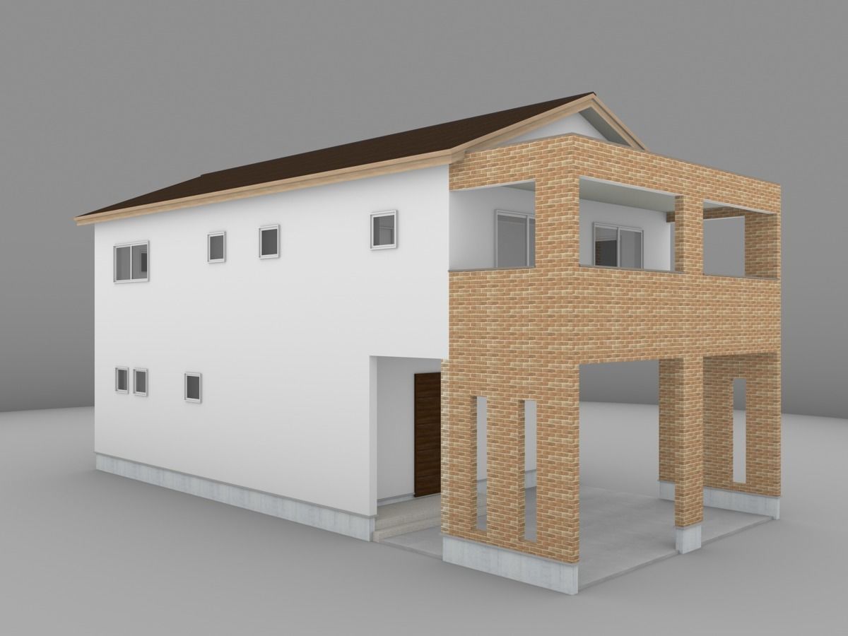 House model for background 35 Low-poly 3D model_6