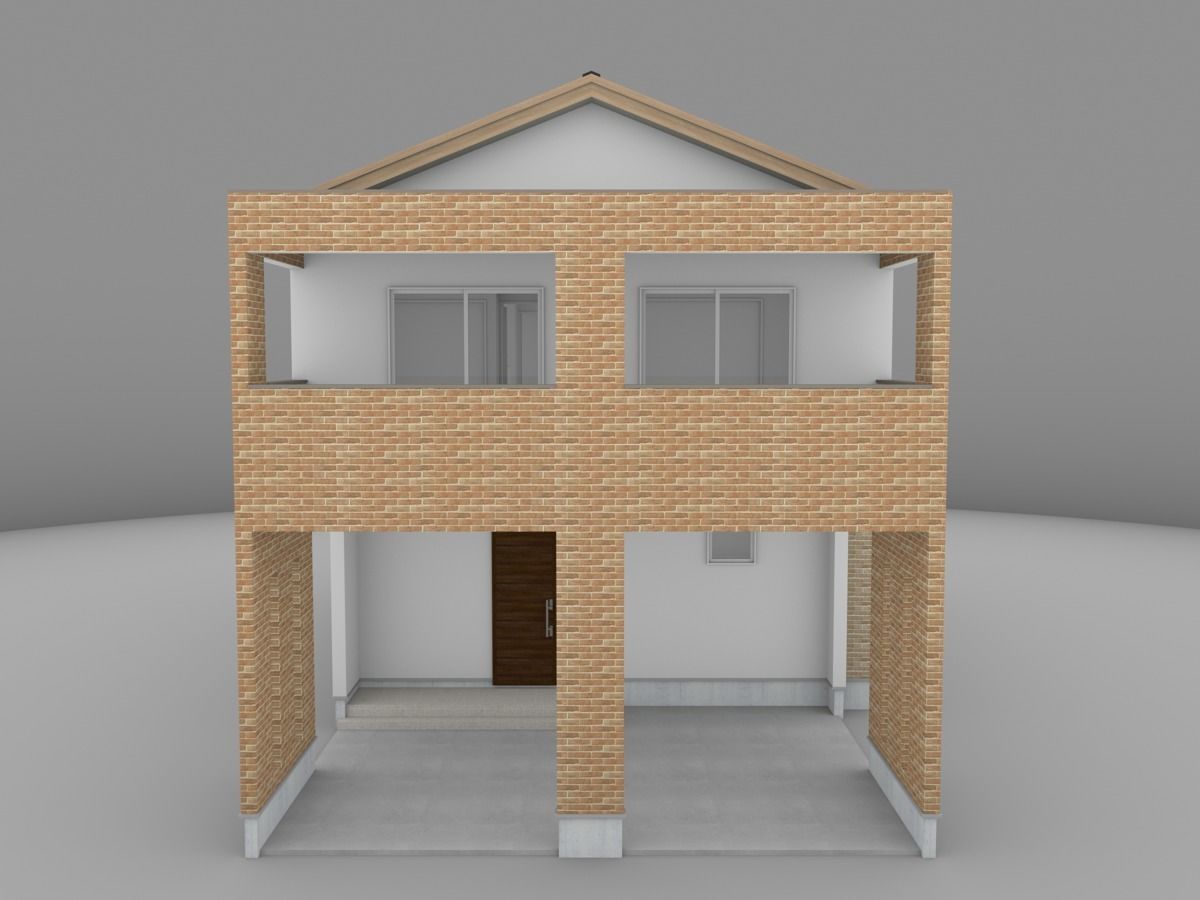 House model for background 35 Low-poly 3D model_7