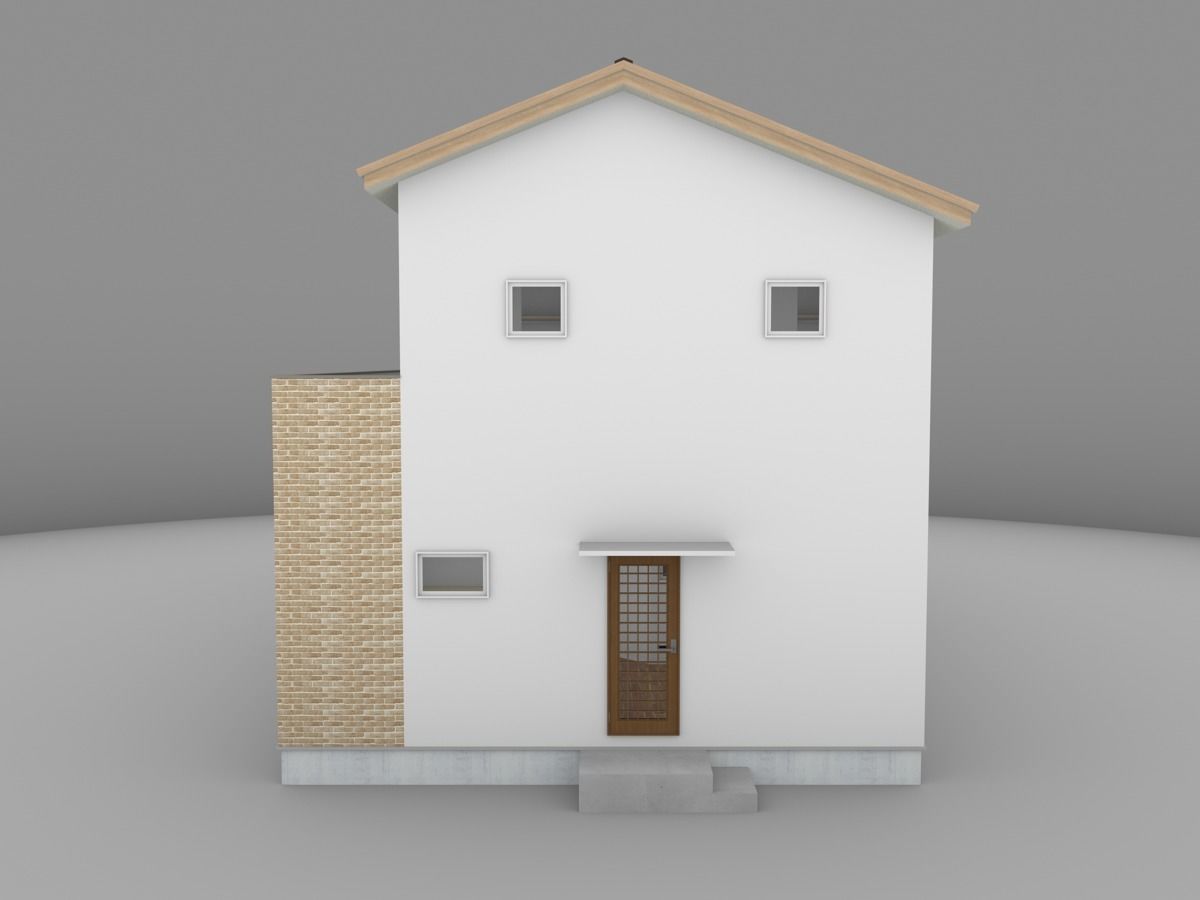 House model for background 35 Low-poly 3D model_3