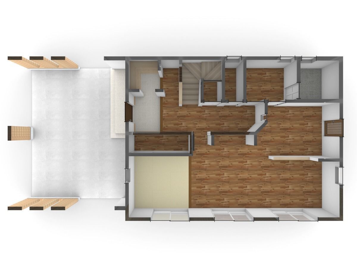 House model for background 35 Low-poly 3D model_8