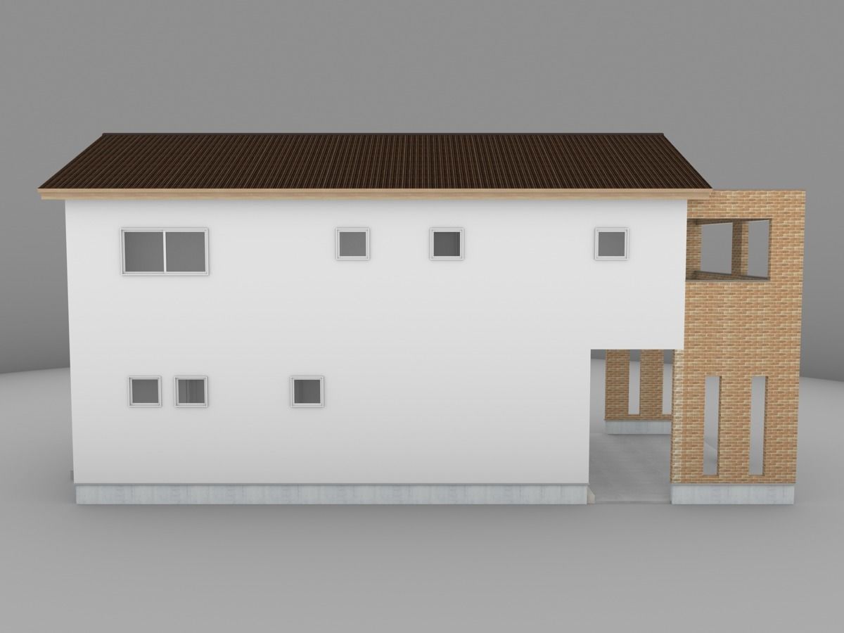 House model for background 35 Low-poly 3D model_5