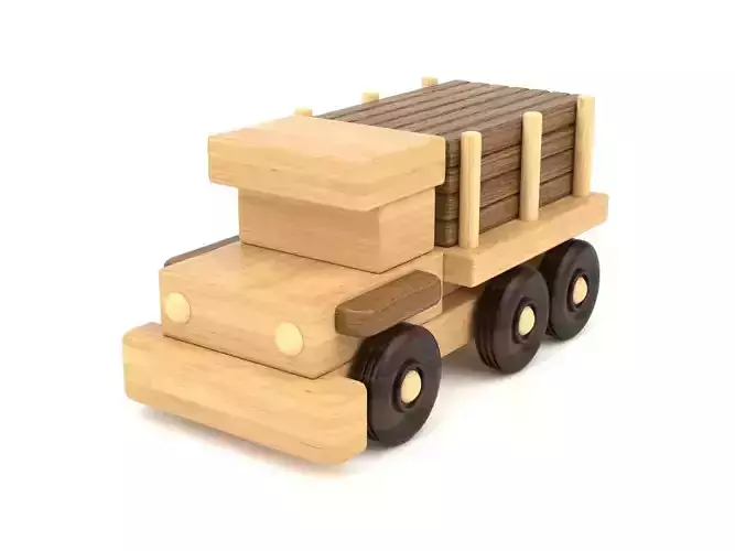 Wooden toy truck 33