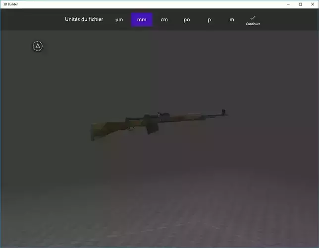 g43 3d model - low poly game-ready rifle on computer screen