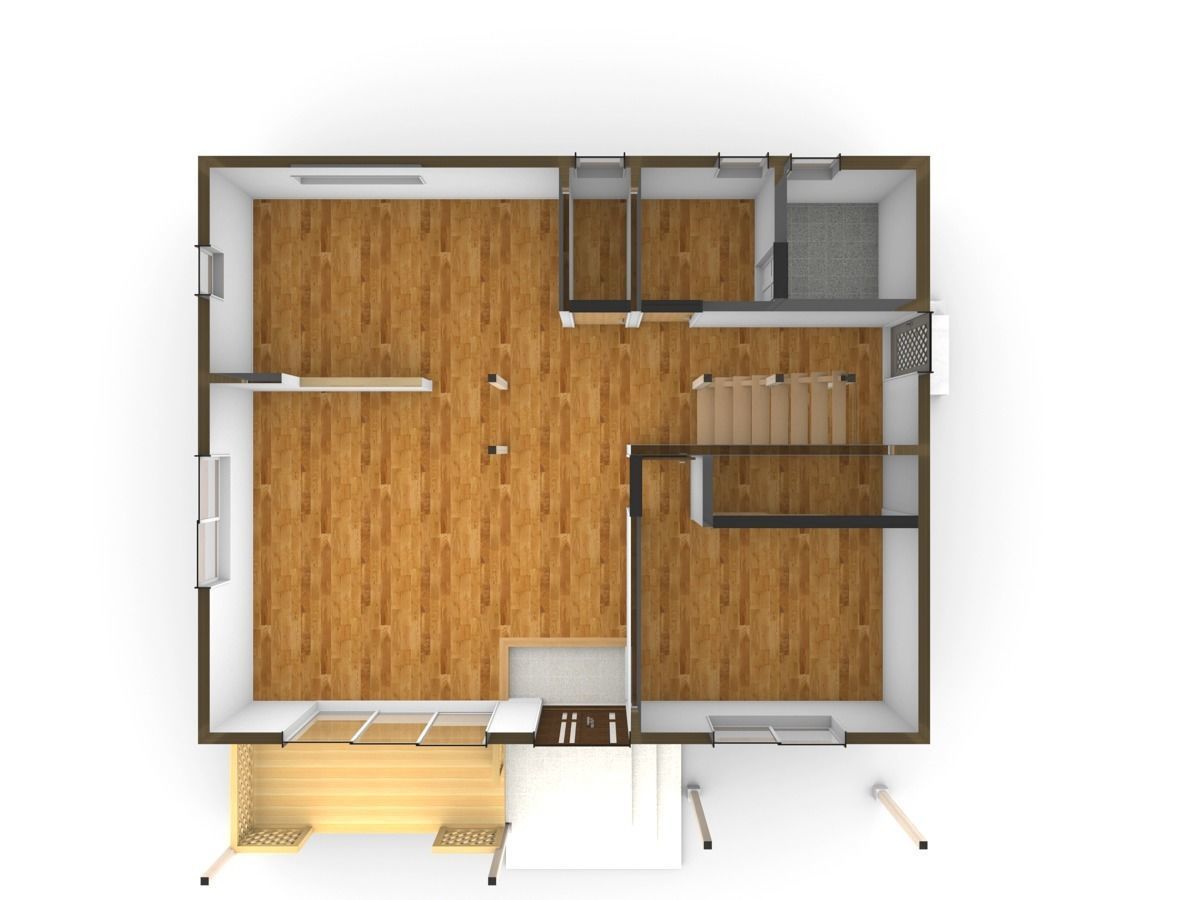 House model for background 39 Low-poly 3D model_8