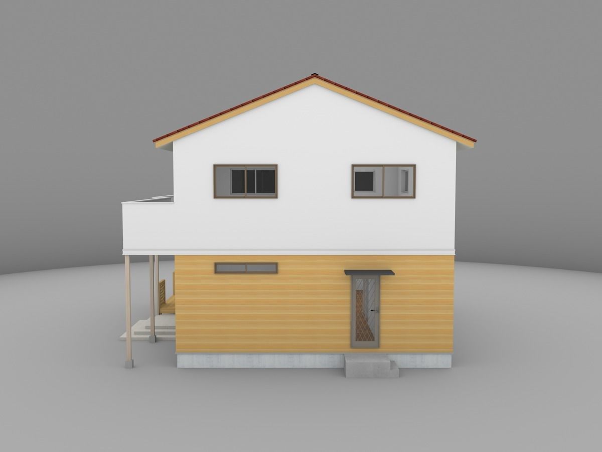 House model for background 39 Low-poly 3D model_3