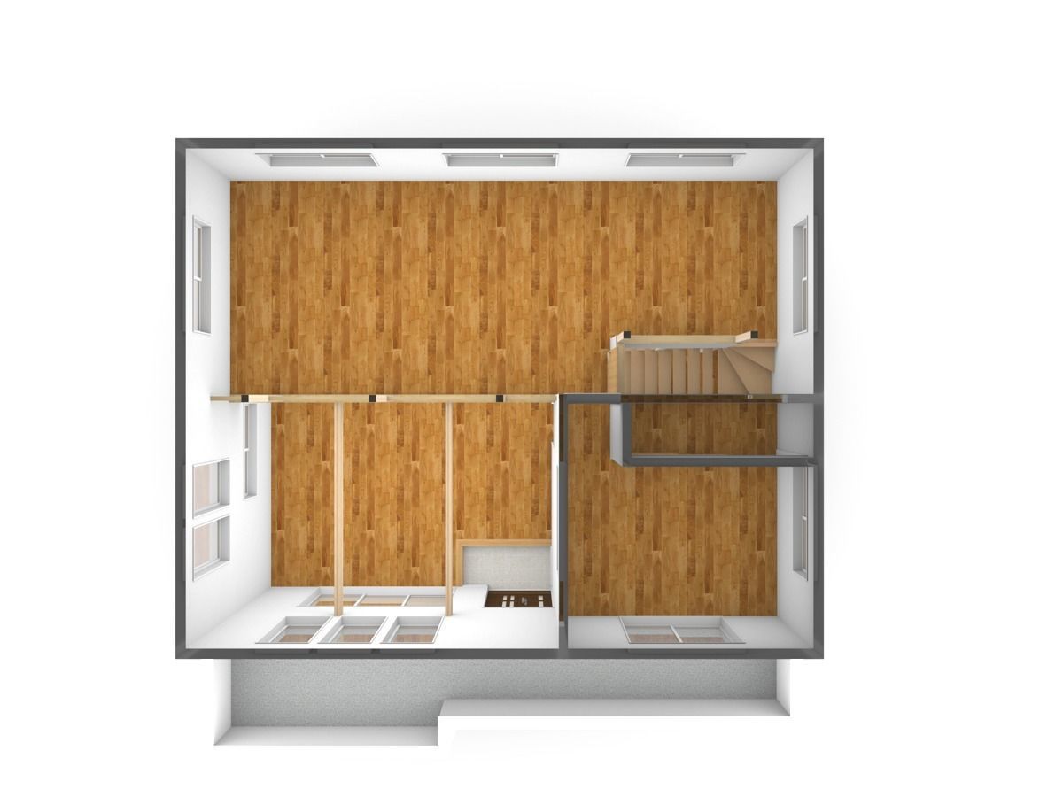 House model for background 39 Low-poly 3D model_9