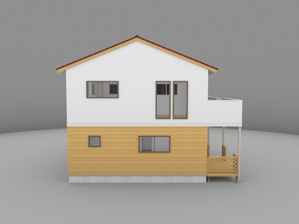 House model for background 39 Low-poly 3D model_7