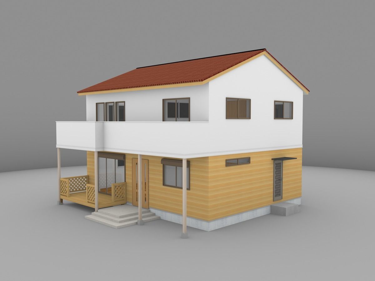 House model for background 39 Low-poly 3D model_2