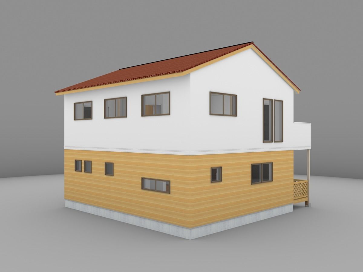 House model for background 39 Low-poly 3D model_6