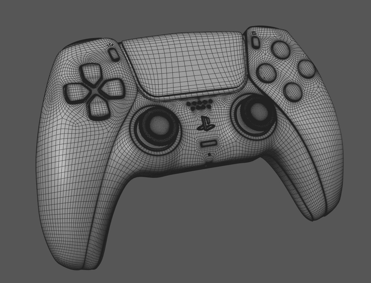DualSense Controller Playstation 5 3D model Low-poly 3D model_10