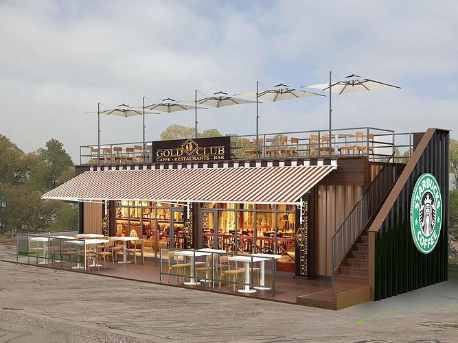 Coffee pavilion 3D model